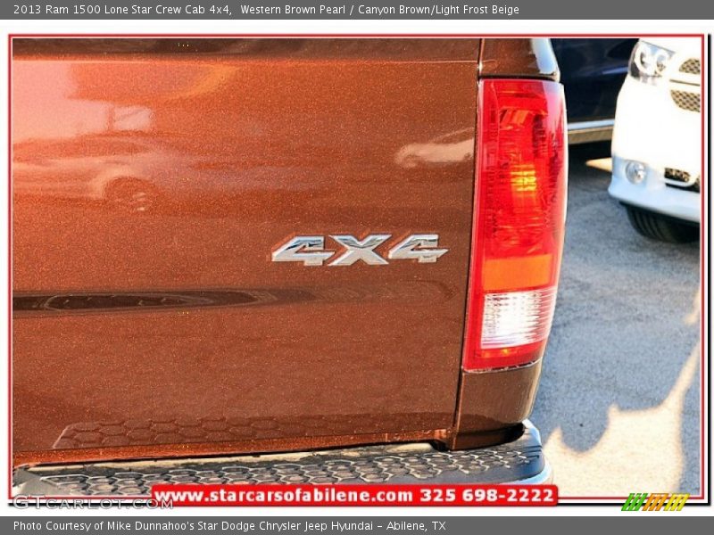 Western Brown Pearl / Canyon Brown/Light Frost Beige 2013 Ram 1500 Lone Star Crew Cab 4x4