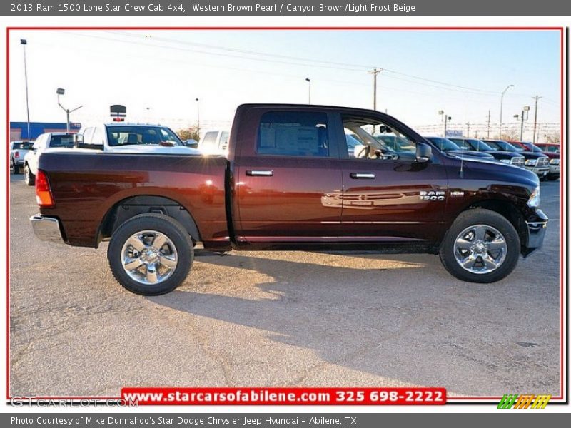 Western Brown Pearl / Canyon Brown/Light Frost Beige 2013 Ram 1500 Lone Star Crew Cab 4x4