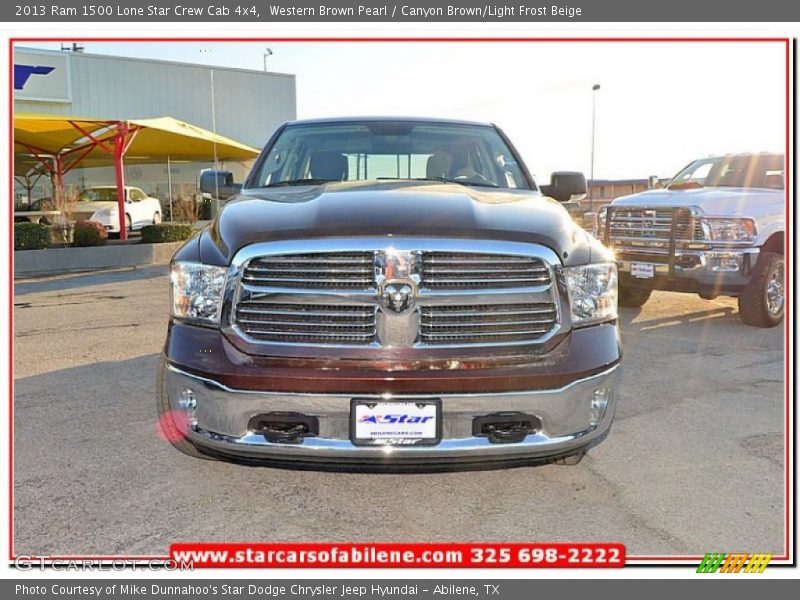 Western Brown Pearl / Canyon Brown/Light Frost Beige 2013 Ram 1500 Lone Star Crew Cab 4x4