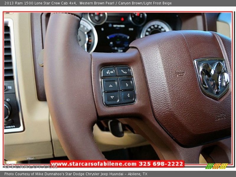 Western Brown Pearl / Canyon Brown/Light Frost Beige 2013 Ram 1500 Lone Star Crew Cab 4x4