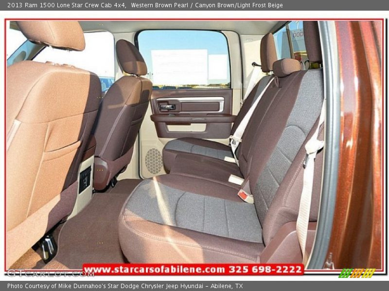 Western Brown Pearl / Canyon Brown/Light Frost Beige 2013 Ram 1500 Lone Star Crew Cab 4x4