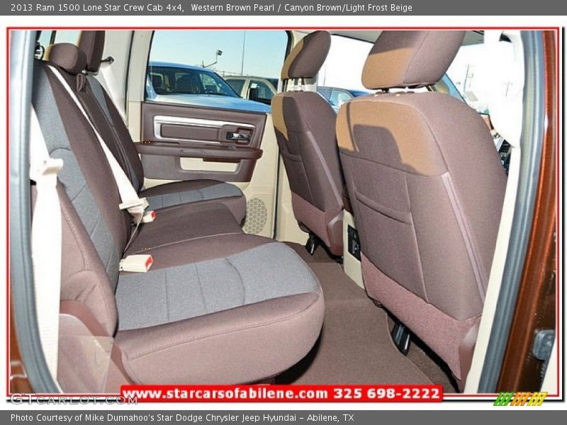 Western Brown Pearl / Canyon Brown/Light Frost Beige 2013 Ram 1500 Lone Star Crew Cab 4x4