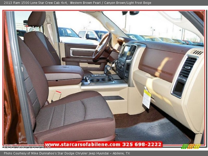 Western Brown Pearl / Canyon Brown/Light Frost Beige 2013 Ram 1500 Lone Star Crew Cab 4x4