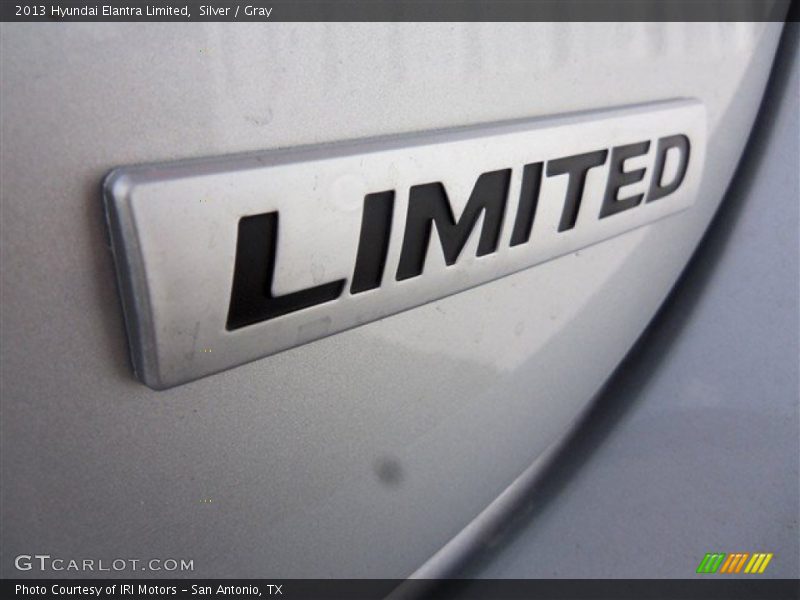 Silver / Gray 2013 Hyundai Elantra Limited