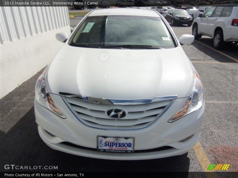 Shimmering White / Camel 2013 Hyundai Sonata GLS