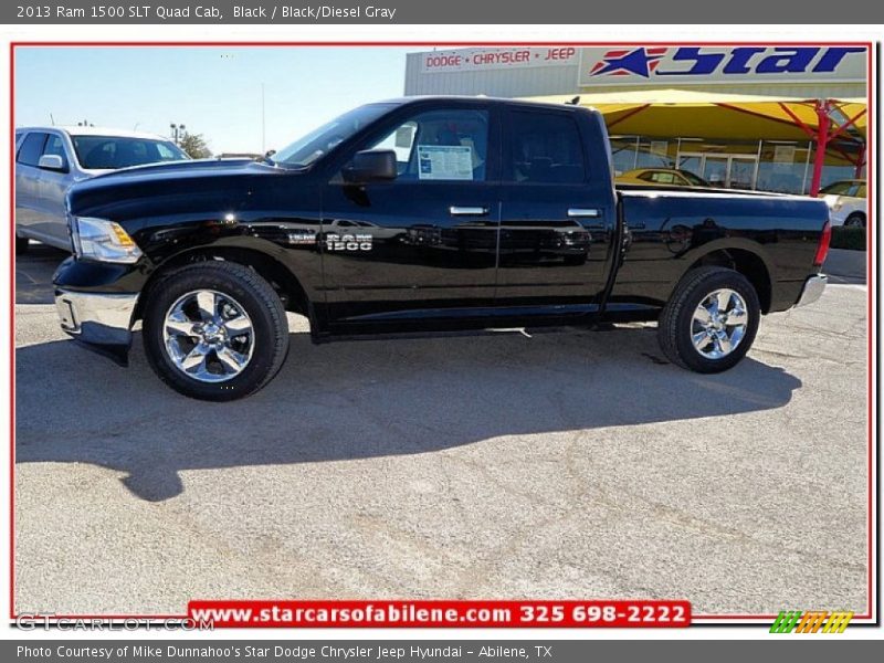 Black / Black/Diesel Gray 2013 Ram 1500 SLT Quad Cab