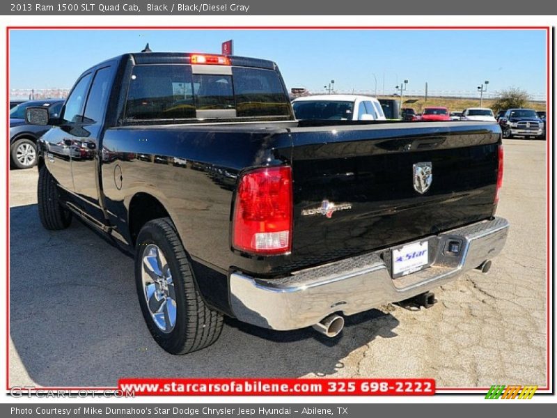 Black / Black/Diesel Gray 2013 Ram 1500 SLT Quad Cab