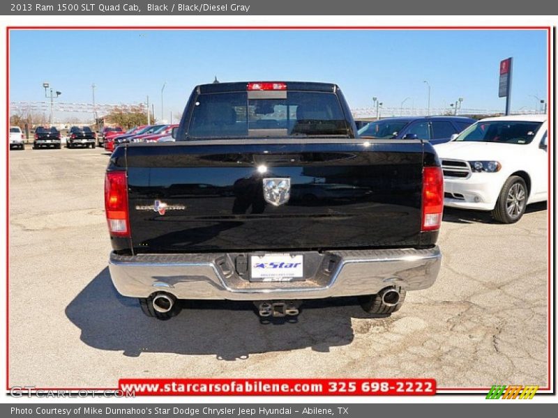 Black / Black/Diesel Gray 2013 Ram 1500 SLT Quad Cab