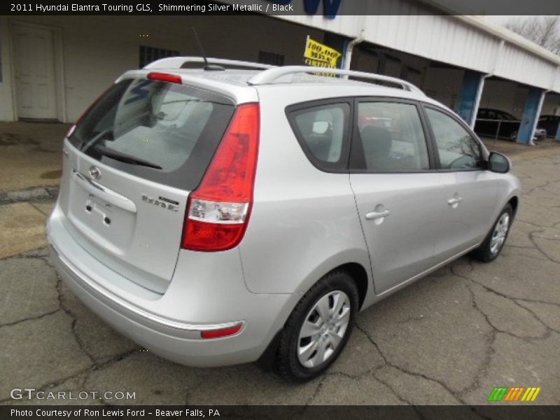 Shimmering Silver Metallic / Black 2011 Hyundai Elantra Touring GLS