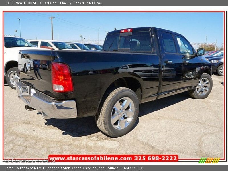Black / Black/Diesel Gray 2013 Ram 1500 SLT Quad Cab