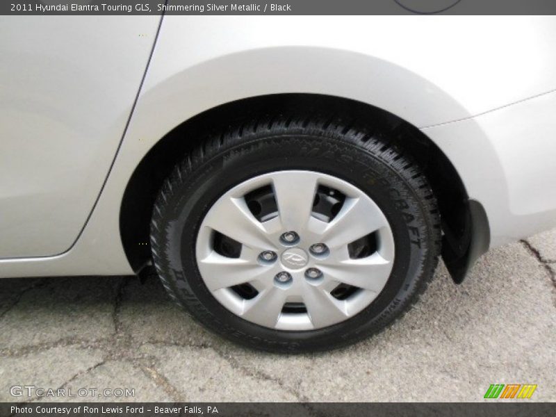 Shimmering Silver Metallic / Black 2011 Hyundai Elantra Touring GLS