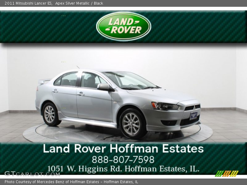 Apex Silver Metallic / Black 2011 Mitsubishi Lancer ES