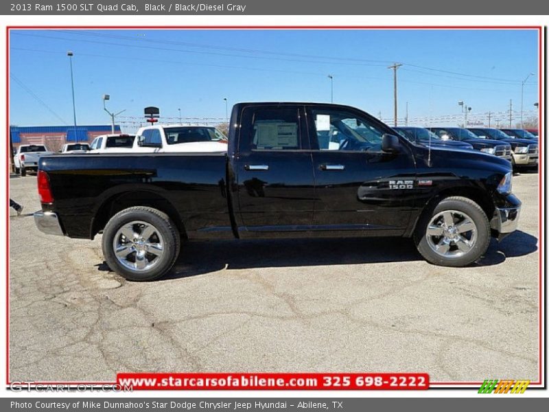 Black / Black/Diesel Gray 2013 Ram 1500 SLT Quad Cab