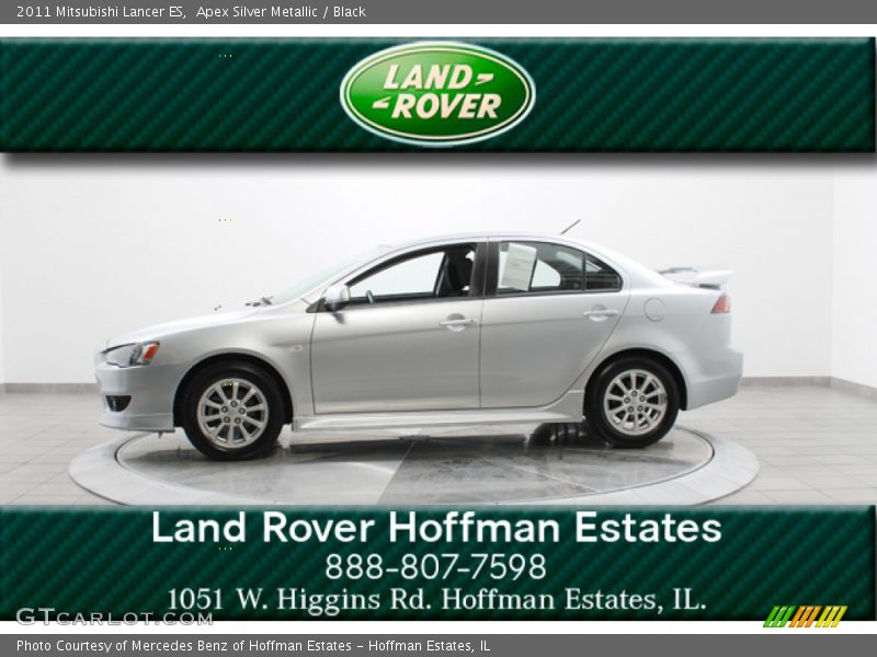 Apex Silver Metallic / Black 2011 Mitsubishi Lancer ES