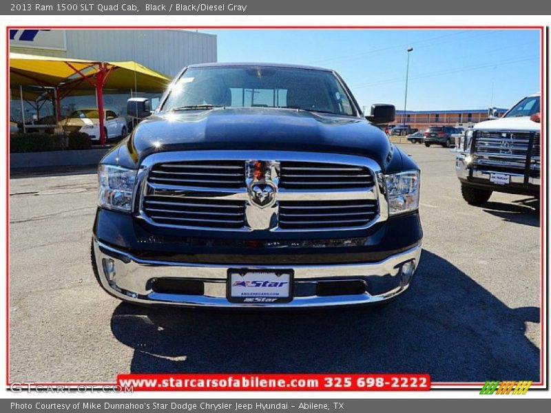Black / Black/Diesel Gray 2013 Ram 1500 SLT Quad Cab