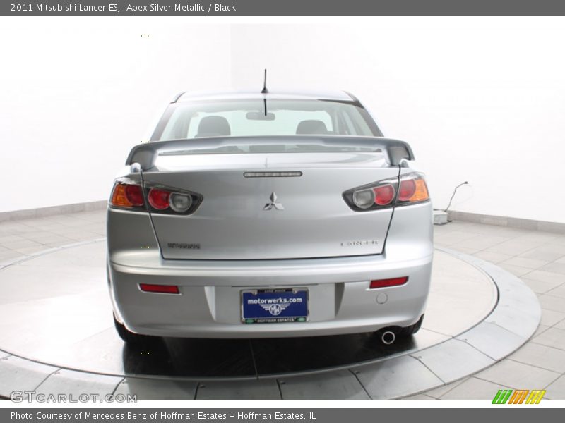 Apex Silver Metallic / Black 2011 Mitsubishi Lancer ES