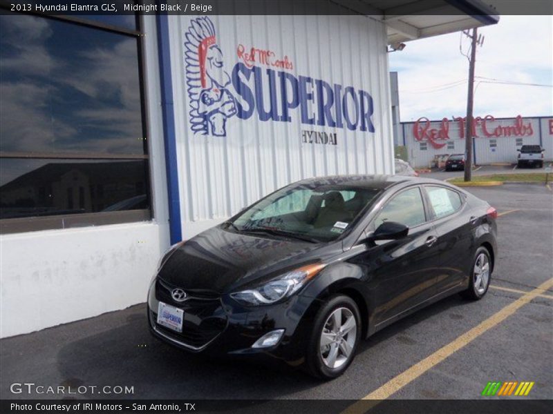 Midnight Black / Beige 2013 Hyundai Elantra GLS