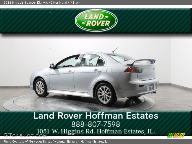 Apex Silver Metallic / Black 2011 Mitsubishi Lancer ES