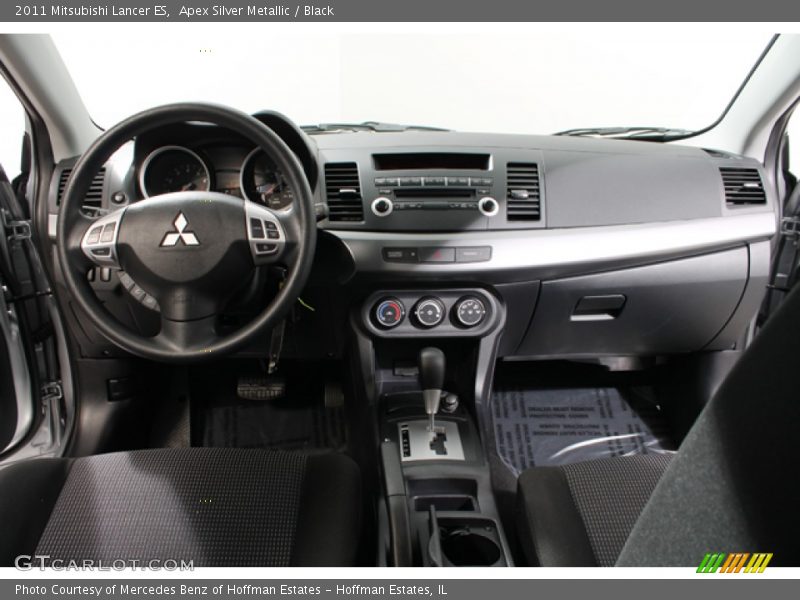 Apex Silver Metallic / Black 2011 Mitsubishi Lancer ES