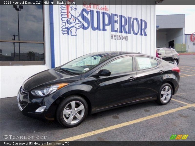 Midnight Black / Beige 2013 Hyundai Elantra GLS