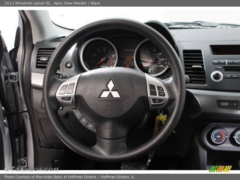 Apex Silver Metallic / Black 2011 Mitsubishi Lancer ES