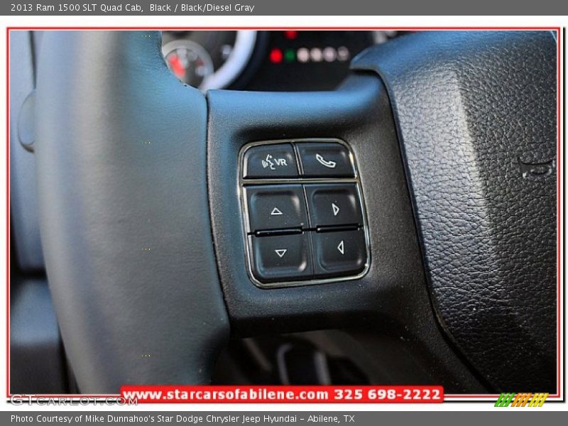 Black / Black/Diesel Gray 2013 Ram 1500 SLT Quad Cab
