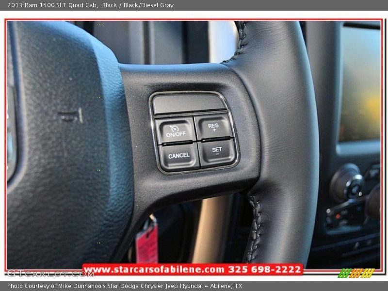 Black / Black/Diesel Gray 2013 Ram 1500 SLT Quad Cab