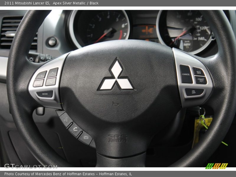 Apex Silver Metallic / Black 2011 Mitsubishi Lancer ES