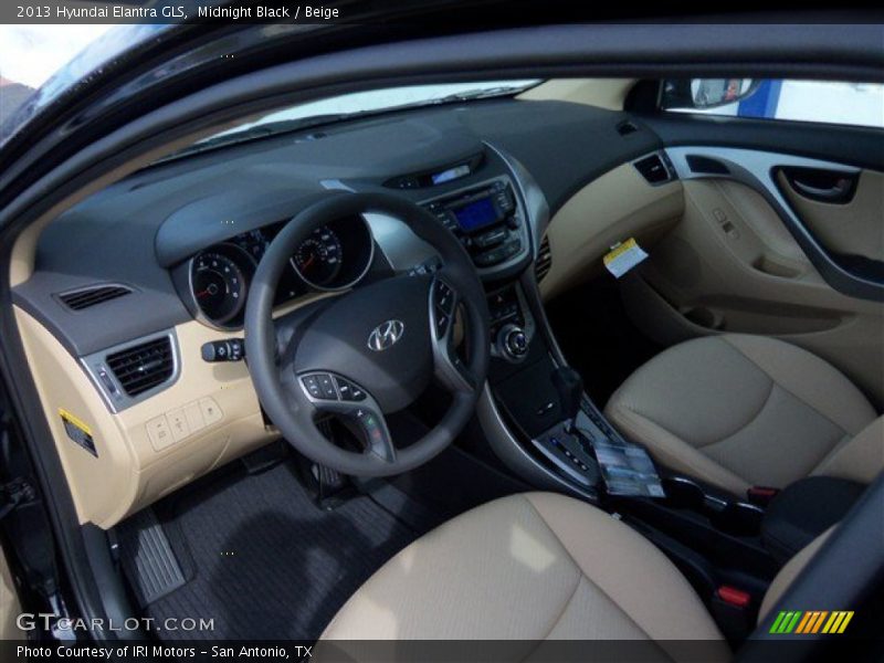 Midnight Black / Beige 2013 Hyundai Elantra GLS