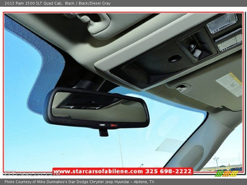 Black / Black/Diesel Gray 2013 Ram 1500 SLT Quad Cab
