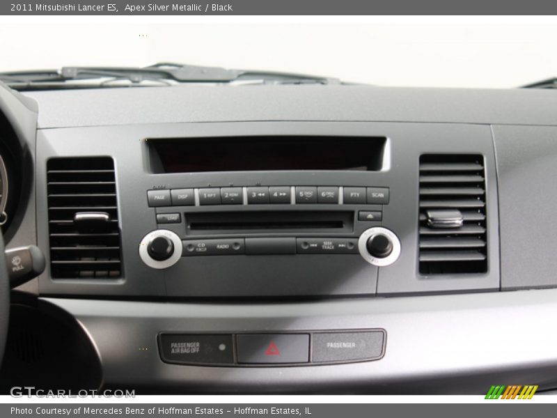 Apex Silver Metallic / Black 2011 Mitsubishi Lancer ES