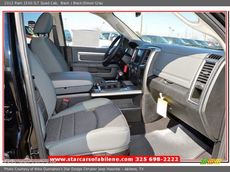 Black / Black/Diesel Gray 2013 Ram 1500 SLT Quad Cab