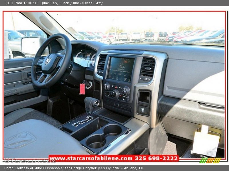 Black / Black/Diesel Gray 2013 Ram 1500 SLT Quad Cab