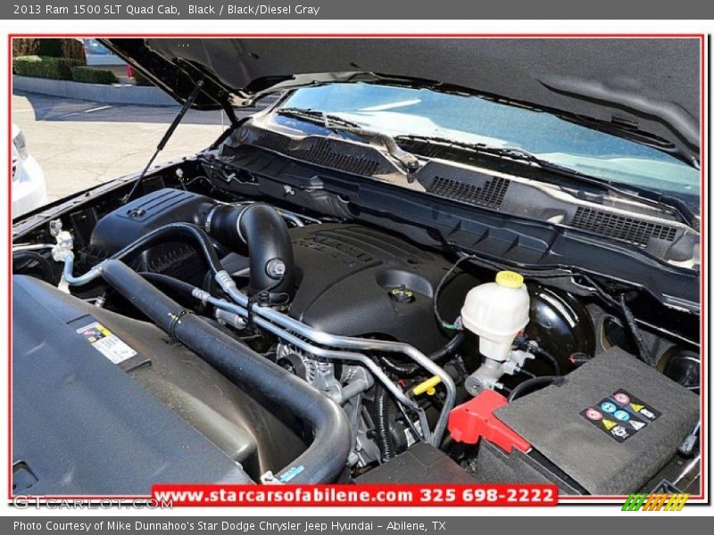 Black / Black/Diesel Gray 2013 Ram 1500 SLT Quad Cab