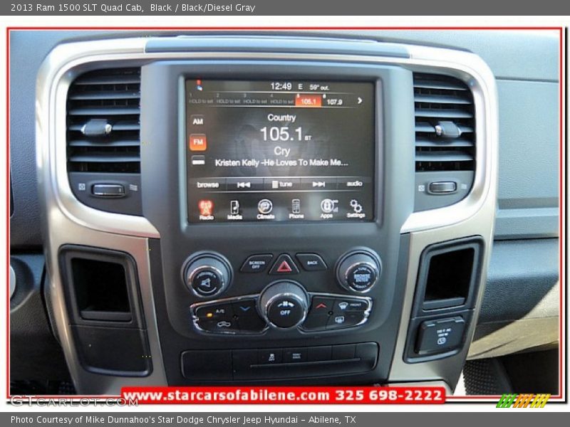 Black / Black/Diesel Gray 2013 Ram 1500 SLT Quad Cab