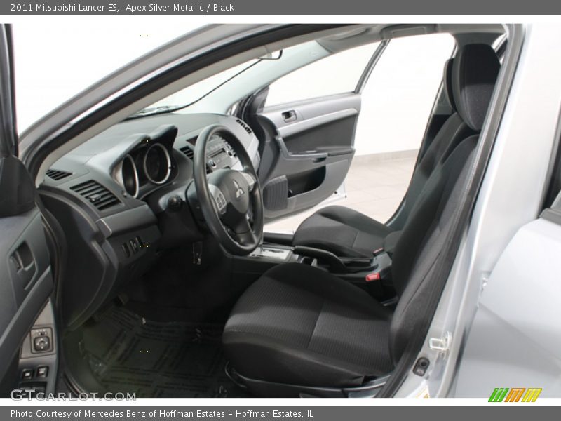 Apex Silver Metallic / Black 2011 Mitsubishi Lancer ES