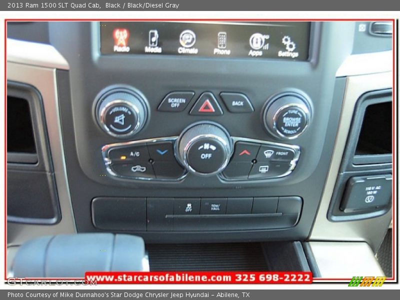Black / Black/Diesel Gray 2013 Ram 1500 SLT Quad Cab