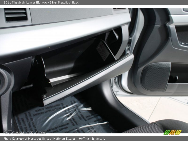 Apex Silver Metallic / Black 2011 Mitsubishi Lancer ES
