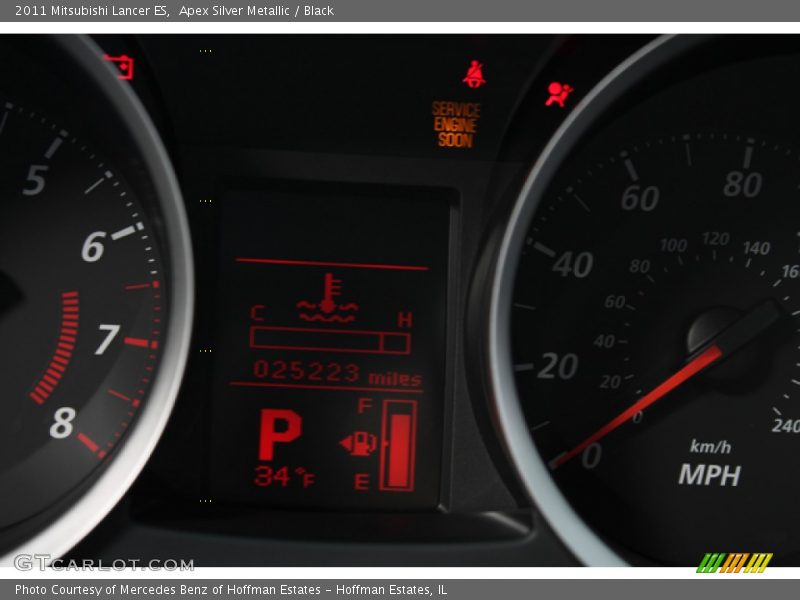 Apex Silver Metallic / Black 2011 Mitsubishi Lancer ES