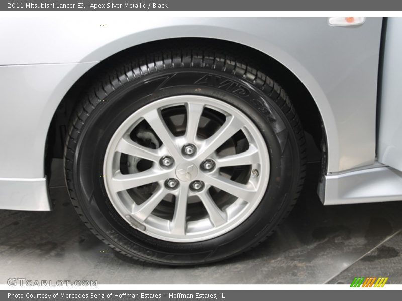 Apex Silver Metallic / Black 2011 Mitsubishi Lancer ES