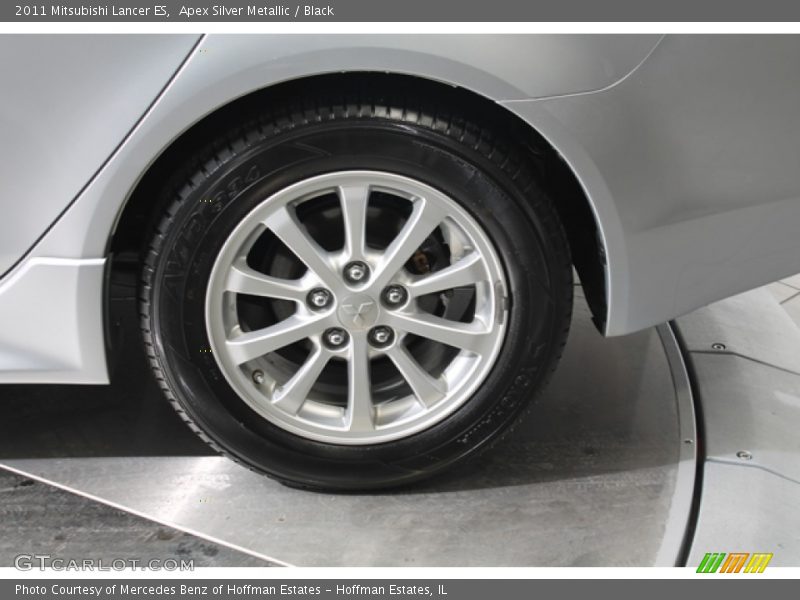 Apex Silver Metallic / Black 2011 Mitsubishi Lancer ES