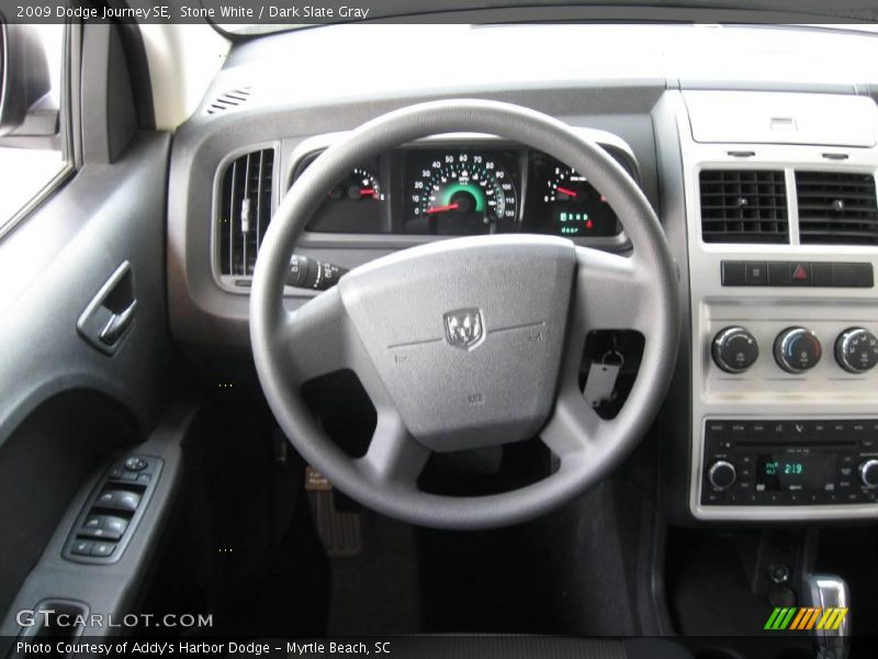 Stone White / Dark Slate Gray 2009 Dodge Journey SE