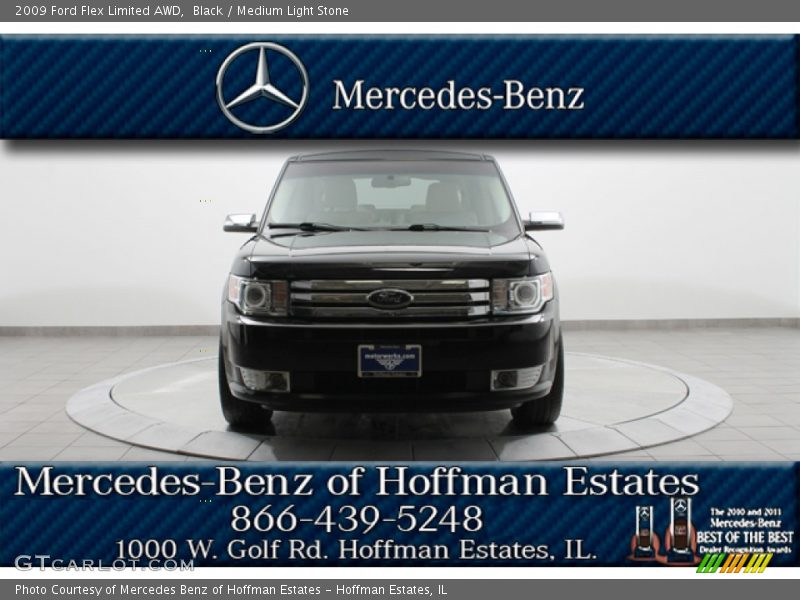 Black / Medium Light Stone 2009 Ford Flex Limited AWD