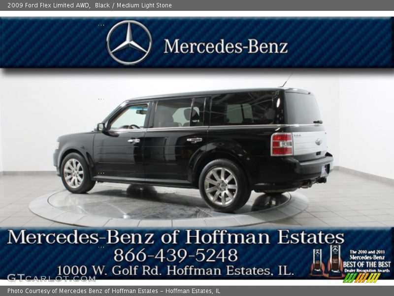 Black / Medium Light Stone 2009 Ford Flex Limited AWD