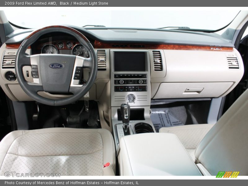 Black / Medium Light Stone 2009 Ford Flex Limited AWD