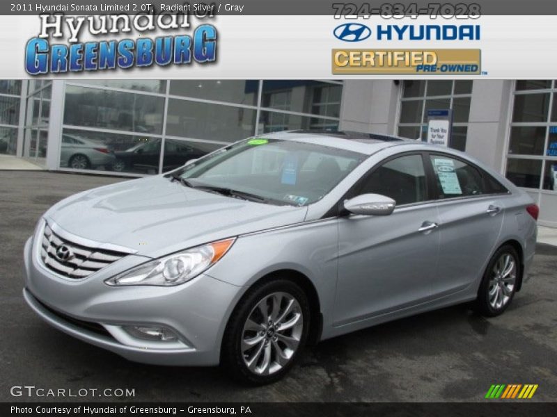 Radiant Silver / Gray 2011 Hyundai Sonata Limited 2.0T