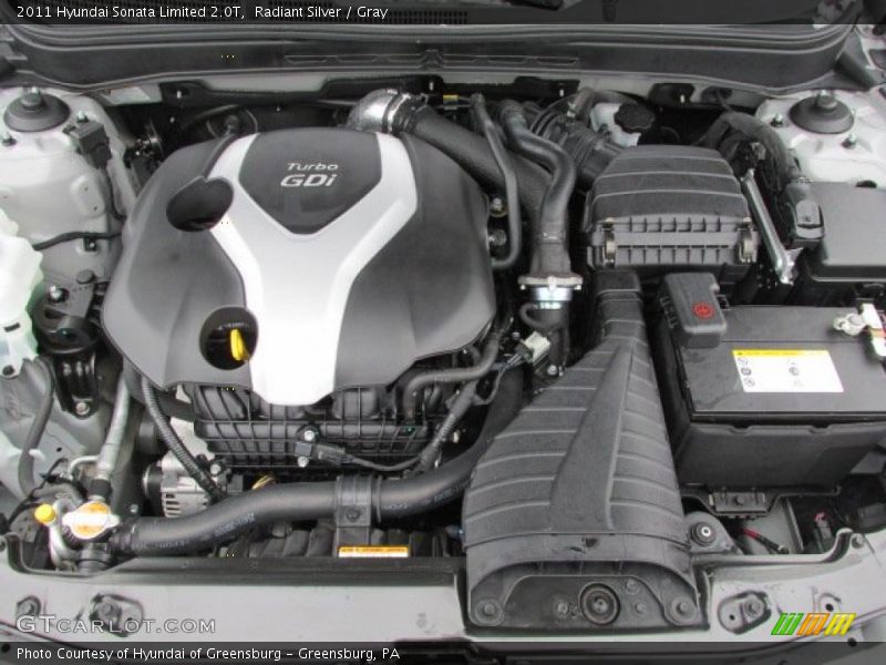  2011 Sonata Limited 2.0T Engine - 2.0 Liter GDI Turbocharged DOHC 16-Valve CVVT 4 Cylinder