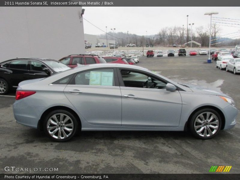 Iridescent Silver Blue Metallic / Black 2011 Hyundai Sonata SE