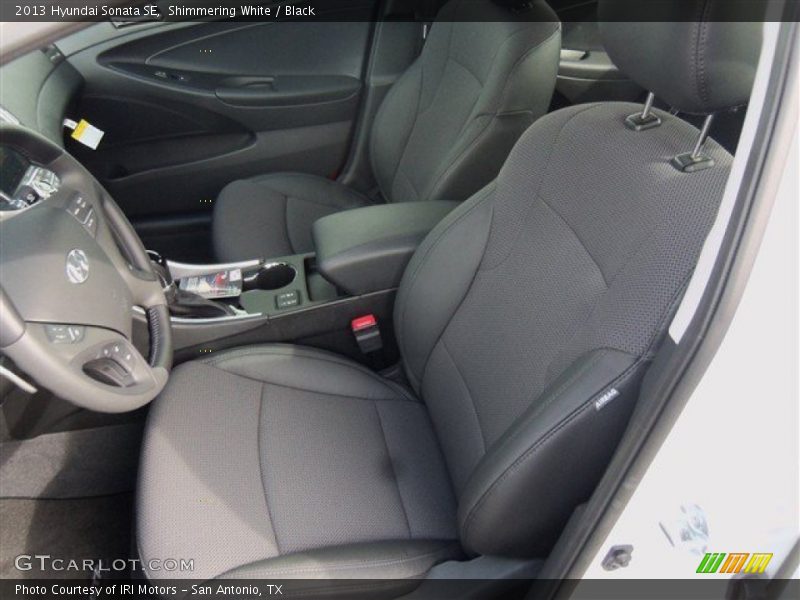 Shimmering White / Black 2013 Hyundai Sonata SE