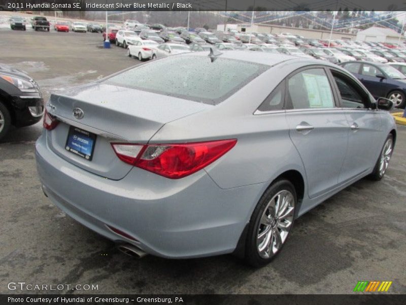 Iridescent Silver Blue Metallic / Black 2011 Hyundai Sonata SE